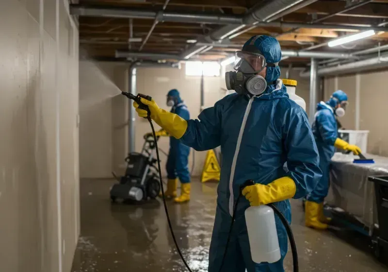 Basement Sanitization and Antimicrobial Treatment process in Snowflake, AZ